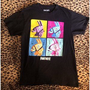 Fortnite By Epic Games T-Shirt Size S Llama Grid Black